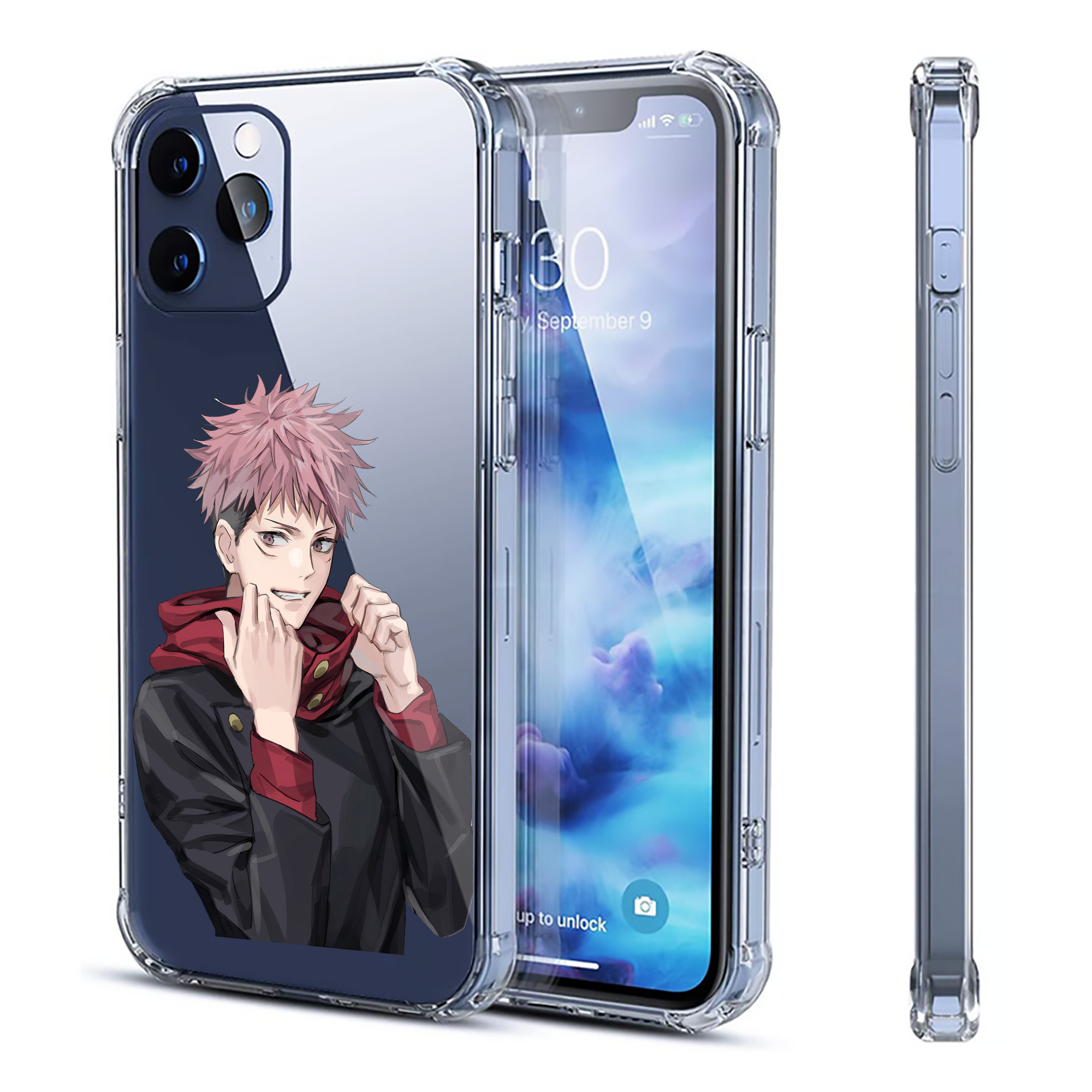 （画像用） 呪術廻戦 Jujutsu Kaisen 【iPhone 12シリーズ対応】透明スマホケース（クリアソフトケース）